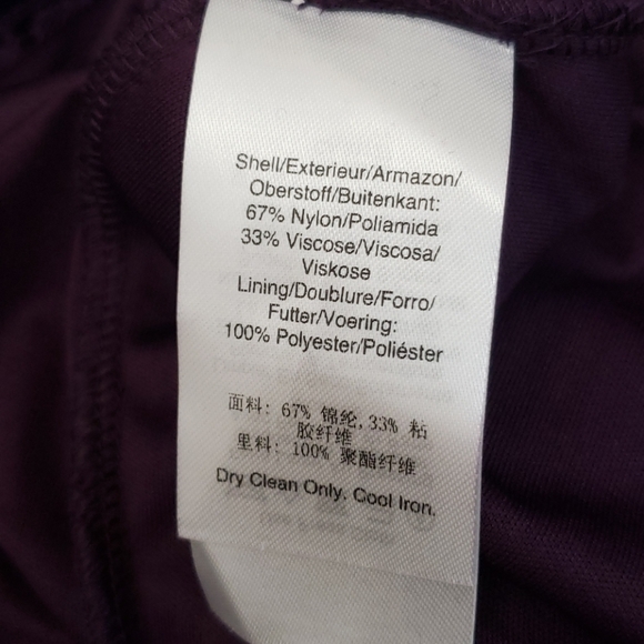 DKNY Purple Lace Fit & Flare Dress sz 2 NEW NWT - Picture 7 of 10